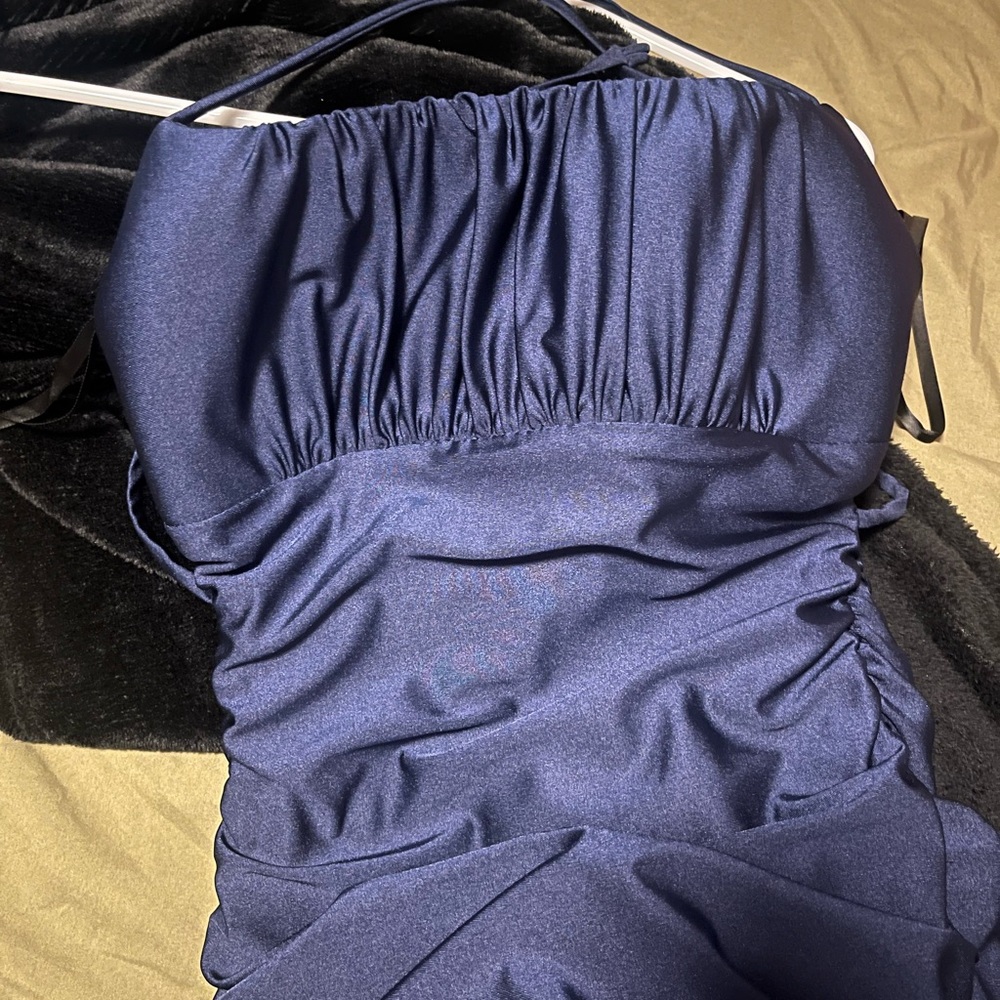 Navy blue prom dress